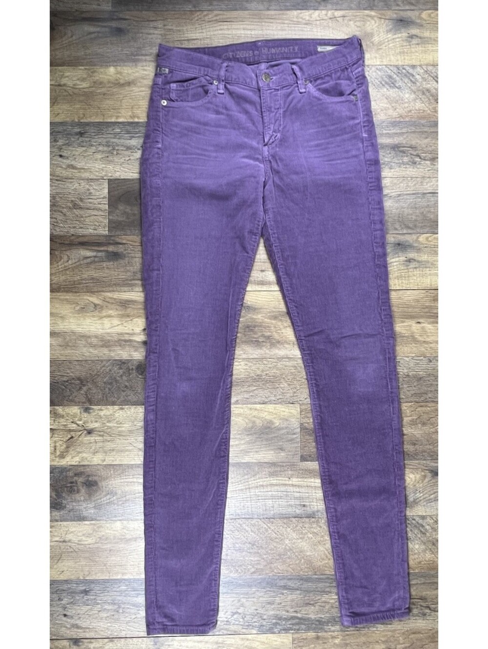 Citizens of Humanity Avedon Low Rise Skinny Leg Iris Velvet Jeans 28 Corduroy